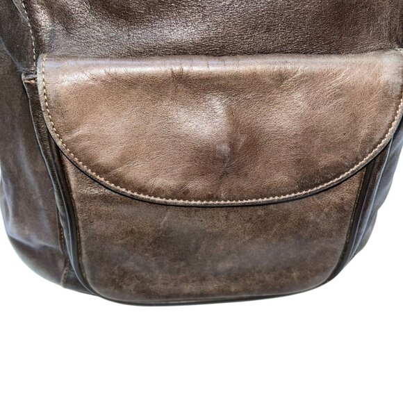 Elegant Brown Leather Backpack